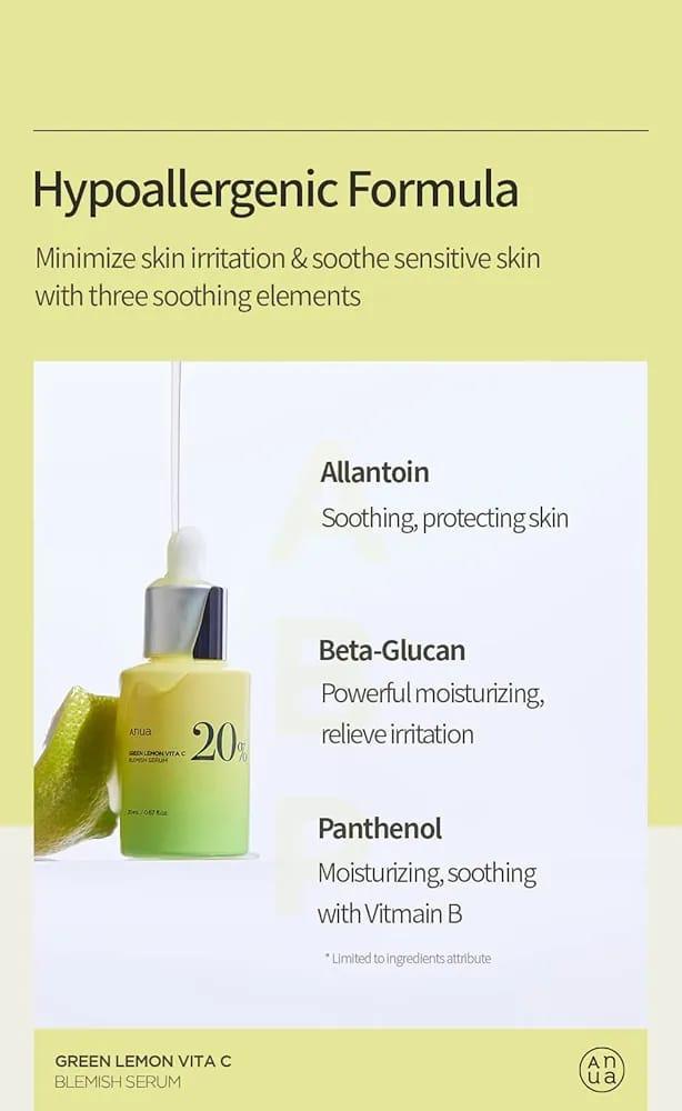 Anua - Green Lemon Vita C Blemish Serum 20%