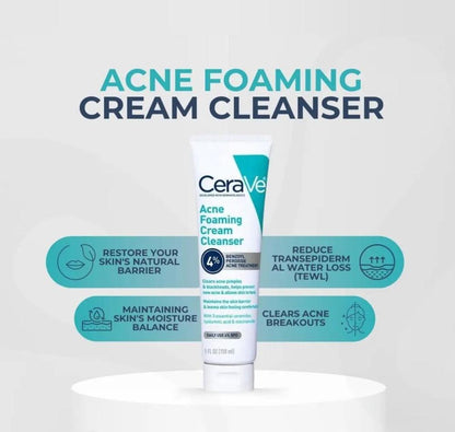 CeraVe Acne Foaming Cream Cleanser, 150 Ml