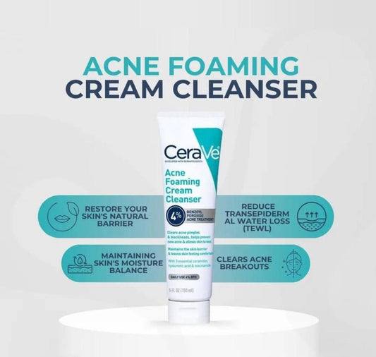 CeraVe Acne Foaming Cream Cleanser, 150 Ml